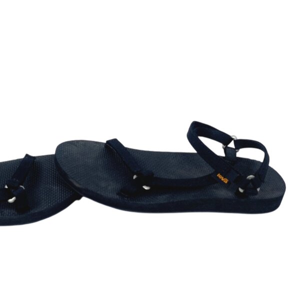 Teva Girls' Black Original Universal Slim Sports Slingback Sandals Size US 8 - Picture 1 of 8